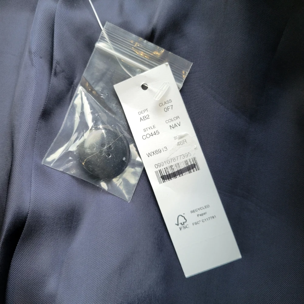 J Crew Rivington topcoat in Italian wool blend Size 46R Navy